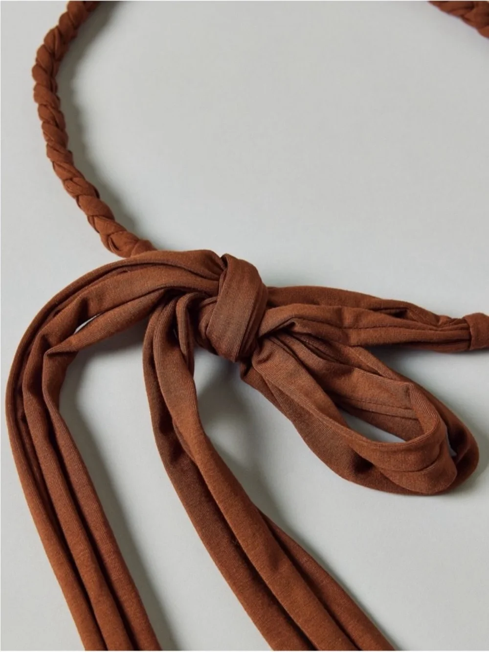 New! Boho Brown Braided Skinny Belt (OS) NWT